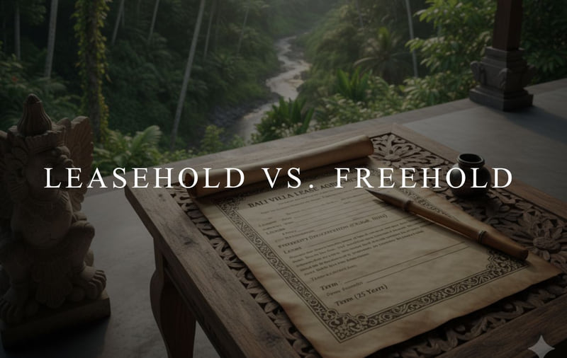 Leasehold vs. freehold in Bali: a guide for buyers