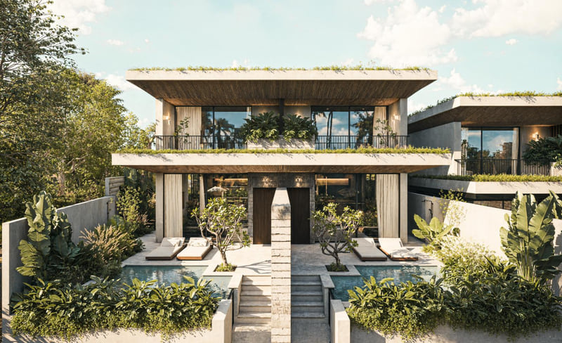 Modern tropical villa in Bingin