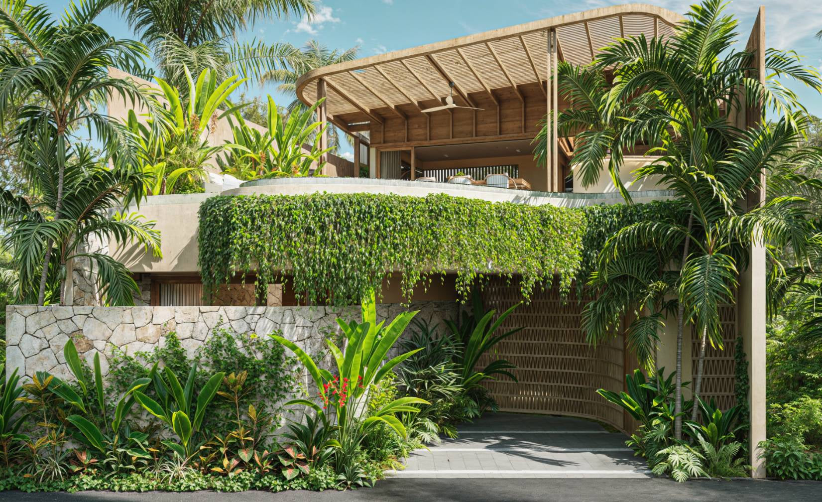 Rooftop ocean view villa in Bali photo 2